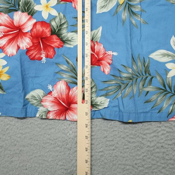 Aloha Wears Button Up Shirt Mens Medium Allover Floral Hawaiian Short Sleeve - Picture 6 of 9